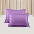 thumbnail image 1 of Juego de 2 Fundas de Almohada de Satén PiccoCasa, Fundas de Almohada de Saten Sedoso, Púrpura No Estándar, 1 of 7