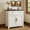 Gray-S, variant on Sideboard Buffet Cabinet, 55.1" Large Dining Sideboard with 3 Drawers, 4 Glass Doors, Wood Coffee Bar Cabinet, White & Gray