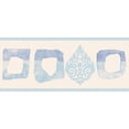 thumbnail image 5 of Dundee Deco's Peel and Stick Wallpaper Border - Abstract Pastel Blue Shapes Wall Border Retro Design, 15 ft x 7 in, Self Adhesive, 5 of 6