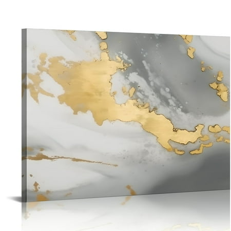 

Skybluee Abstract Brush Strokes Wall Decor for Bedroom and Kitchen - Set of 2 Canvas Prints in 20x16 in and 16x12 in Sizes 16x12in