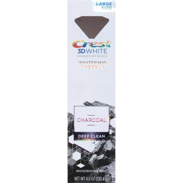 Pasta dental Crest 3D White Carbón Deep Clean 130 g