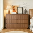 thumbnail image 6 of Wood Dresser, 6 Drawer Dresser for Bedroom, Modern Chest of Drawers with Deep Drawers Waterproof Living Room, Hallway, Entryway,Brown, 6 of 12