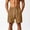 Coffee, variant on Men Cargo Shorts Pants Pockets Drawstring Elastic Waist Rugged Working Attire
