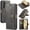 Grey, variant on For Samsung Galaxy S26 Ultra 5G, 2-in-1 Crazy Horse Texture Phone Case with Removable Inner Back Cover, Strong Magnetic Attachment/Closure, Card Slots/Pocket, PU Leather Protective Flip Wallet Case