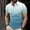 Blue, variant on Zylanna Men's Button Polo Shirts Tee, Summer Gradient Color Turndown Collar Short Sleeve Casual Pullover for Men Blue Size 3XL