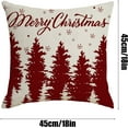 thumbnail image 3 of Tainini Christmas Pillow Covers 18x18 Set of 4, Red Linen Pillows for Party Xmas Winter Holiday Sofa Decor, 3 of 6