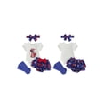 thumbnail image 2 of Lairauiy Toddler Baby Girls 4th of July Outfits 3 6 9 12 18 Months Letter Bow Print Short Sleeves Romper and Layered Ruffles Shorts Cute Headband Socks, 2 of 9