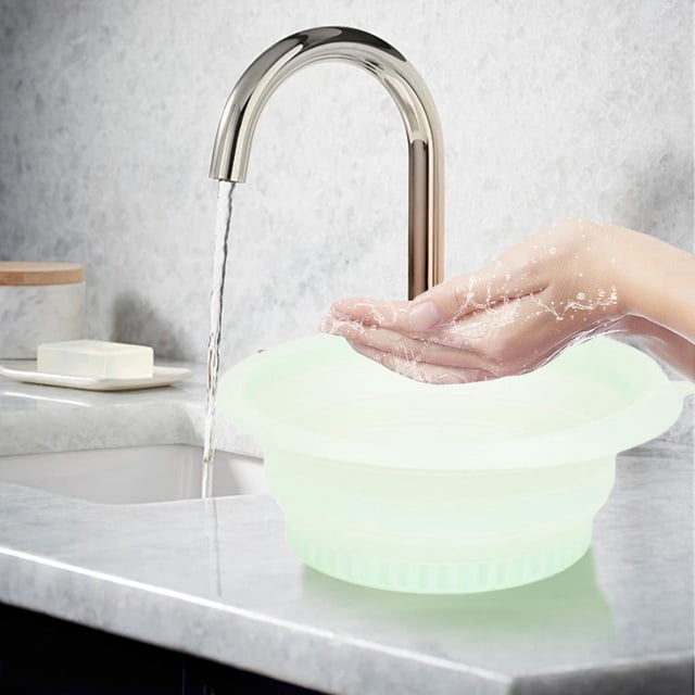 Buesta de lavado plegable Bebada de hielo Silicona redonda de múltiples usos múltiples cubierta de hielo plegable para lavar vegetales para llevar