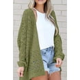 thumbnail image 2 of Women's Boho Cardigan Kimono Loose Long Sleeve Oversized Hollow Out Open Front Knitted Sweater, 2 of 3