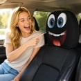 thumbnail image 5 of 2 Pack Car Headrest Covers, 24×26cm Funny Cartoon Print Polyester Headrest Protector - Style 6, 5 of 7