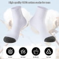 thumbnail image 7 of Lanola Mens 100% Cotton Cushioned Ankel Socks, Athletic Performance Running Moisture Wicking Breathable Quarter Socks，5-Pack（Grey）, 7 of 7