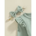 thumbnail image 5 of Bagilaanoe Toddler Baby Girl Long Pants Set Long Sleeve Sweatshirt Pullover Tops + Sweatpants + Headband 6M 12M 18M 24M 3T Kids Casual Sweatsuits, 5 of 8