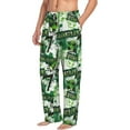 thumbnail image 2 of Sigee Football 7 Print Men's Pajama Pants - Soft Lounge Sleep Bottoms with Elastic Waistband and Pockets-, 2 of 9