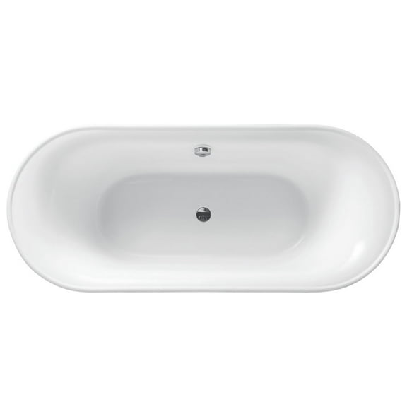 Whitehaus Bathhaus Oval Double Ended Freestanding Lucite Acrylic Bathtub