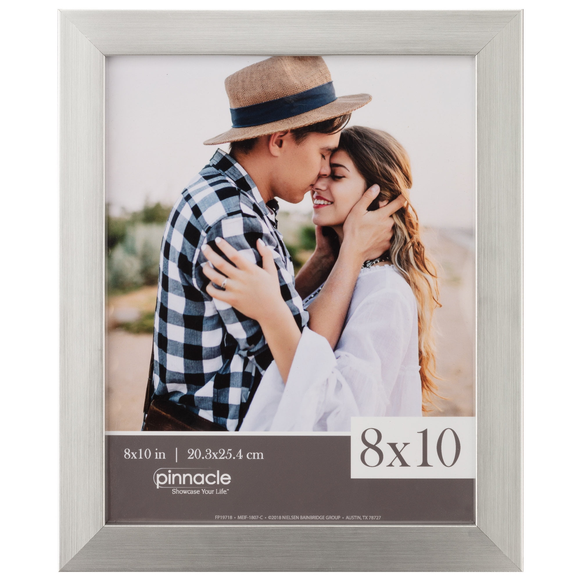 Pinnacle Frames and Accents 8"x10" Classic Silver Picture Frame, Black, Set of 4