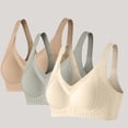 thumbnail image 2 of Mujeres Color Sólido Cuatro Filas Ajustable Inalámbrico Sujetador Levantamiento Reunión Diseño Plegable Comodidad Uso Diario, Ropa Interior Y Sujetadores de las Mujeres, 2 of 9