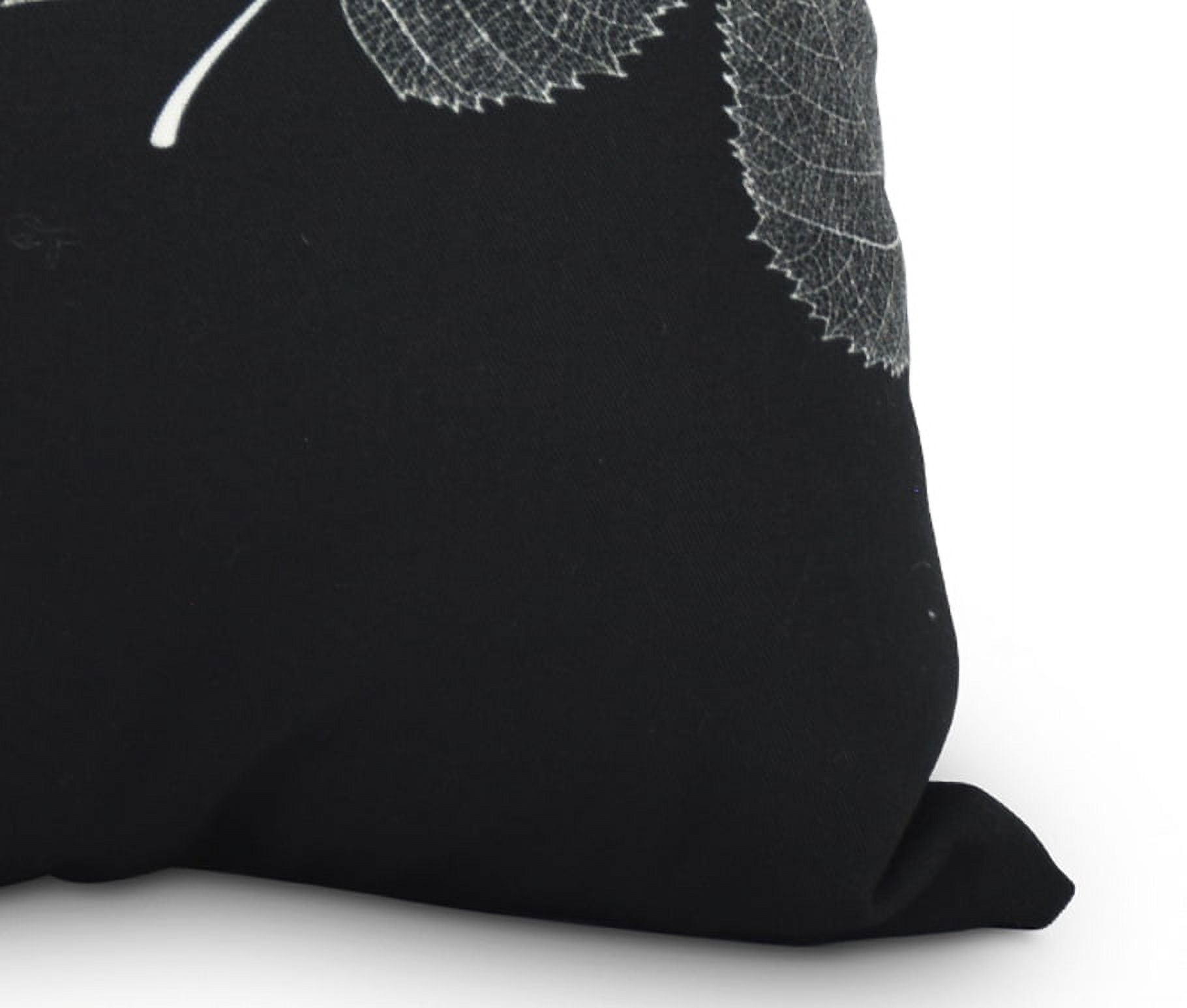20" x 14" Simply Daisy Leaf Print Fall Polyester Indoor/Outdoor Pillow, Black Qty 1