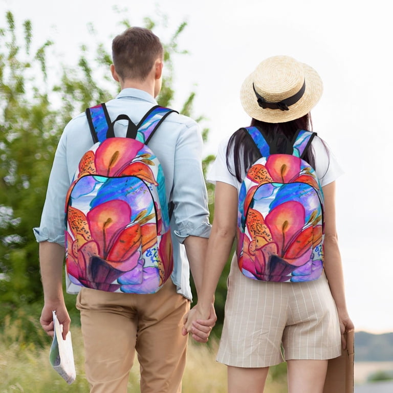 Yiaed Bright Flowers Print Backpack, Premium Laptop Backpack  display picture 2