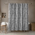 thumbnail image 4 of Creative Products Black Modern Herringbone 71x74 Shower Curtain, 4 of 7