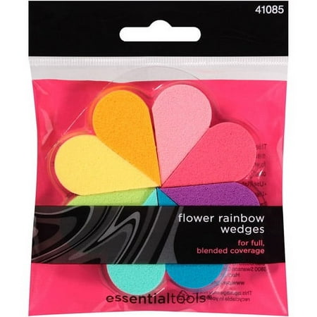 Essential Tools Flower Rainbow Wedge Sponges, 8 count