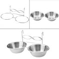 thumbnail image 3 of Tebru Stainless Steel Dual Hanging Food Water Bowl Feeder with Hook for Cat Pet Dog Puppy Crate Cage,Hanging Pet Food Water Bowl, 3 of 8