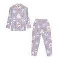 thumbnail image 5 of DISNIMO Ghost Pumpkin Printed Pajama Sets for Women Halloween Sleepwear 2 Piece Pj Sets Long Sleeve Top and Long Pajama Pants Sets V Neck Loungewear Nightwear, 5 of 7