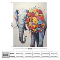 thumbnail image 4 of Chilfamy Elephant Bouquet Flowers Throw Blanket for Couch Sofa Bed Office Travel Camping School Flannel Blanket Super Soft All Seasons Excellent Hand Feel Blanket 50x60in, 4 of 6