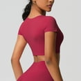 thumbnail image 6 of Nmnitkp Workout Tops for Women Compression Fit Crop Tops for Women Short Sleeve Women's Tops Multicolor Activewear Yoga, 6 of 8