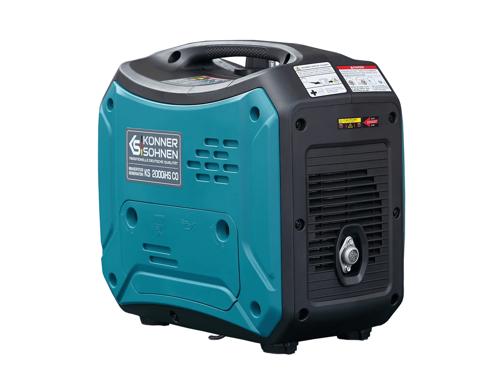 Konner & Sohnen 2000W Portable Inverter Generator Lightweight CO Sensor, Fuel-Efficient Technology, LPG/Gasoline for Camping Outdoor Home Backup