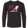 thumbnail image 3 of Inktastic Snowboarding Us Flag Long Sleeve Youth T-Shirt, 3 of 5
