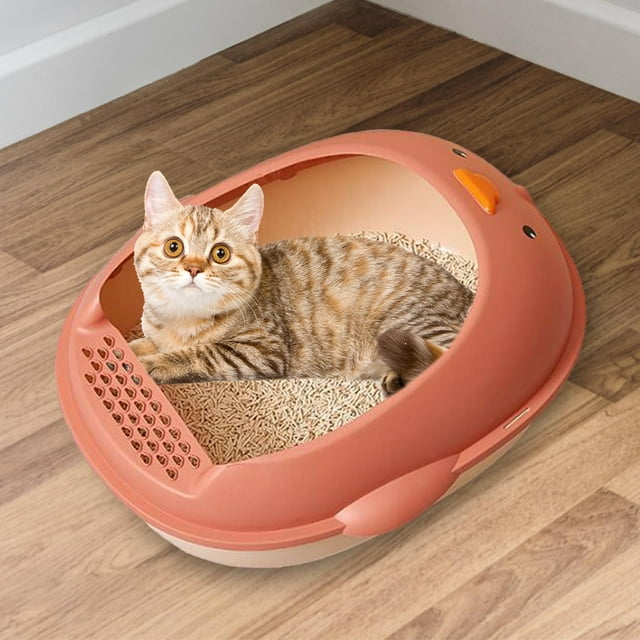 Cat es Indoor Cats Easy Cleaning Cat Sandbox for Sand Box Supplies Pink