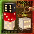 thumbnail image 2 of Dados grandes Favor Boxes Motipuns con Light Casino Party x6, 2 of 6