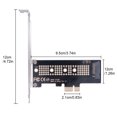 thumbnail image 3 of Tarjeta adaptadora SSD a PCI-E X1 M.2 NGFF SSD conector NVMe PCIE convertidor de disco duro compatible con 2230 2242 2260 2280, 3 of 4