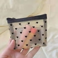 thumbnail image 4 of 6PCS Mini Mesh Makeup Bags,Heart Print Mesh Cosmetic Bags for Women Beauty Makeup Lipstick Cosmetic Accessories Organizer Mini Zipper Mesh Bags Small Travel Kit Storage Pouch, 4 of 5