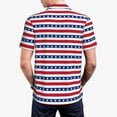 thumbnail image 6 of Cauagu American Patriotic Stars And Stripes Print Men's Polo Shirts, Short-Sleeve Polo Shirts for Men Performance Golf Shirt Athletic Casual Collared T-Shirt-Large, 6 of 8