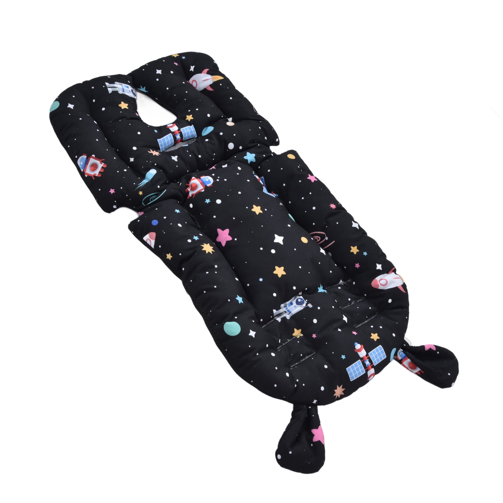 NFTIGB Two Sided Baby Stroller Liner Soft Infant Cushion Pad with Cute Cartoon Patterns Thick Winter Warming Backrest 14.2x30.3 inches / 36x77 cm