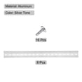 thumbnail image 3 of DIN Rail Slotted Aluminum Mounting Guide 20 Inch x 1.4 Inch x 0.3 Inch Silver Tone 8 Pcs, 3 of 4