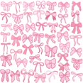 thumbnail image 1 of Parches de lazo rosa Wavwave con apliques de tela, 50 unidades, 7 cm, 1 of 7