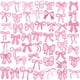 thumbnail image 1 of Parches de lazo rosa Wavwave con apliques de tela, 50 unidades, 7 cm, 1 of 7