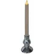 Veraflame E03553-S Taper Wax Moving Flame Candle With Square Silver Base
