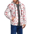 thumbnail image 3 of Zip Up Hoodies for Men - Pink Hearts Long Sleeve Comfrt Men'S Fashion Hoodies & Sweatshirts, Jackets for Men Hoodies Pullover Clothing Clothes with Pouch, 3 of 5
