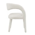 thumbnail image 3 of Side Dining Chair, Ivory White, Fabric, Kitchen Cafe Bistro Hospitality Restaurant, Modern Contemporary HB35935, 3 of 10