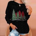 thumbnail image 2 of Sudaderas de Cuello Redondo de Navidad Para Mujer Suéter Con Estampado de Navidad Blusa Suelta Tops Sin Capucha Odeerbi ODB203100, 2 of 7