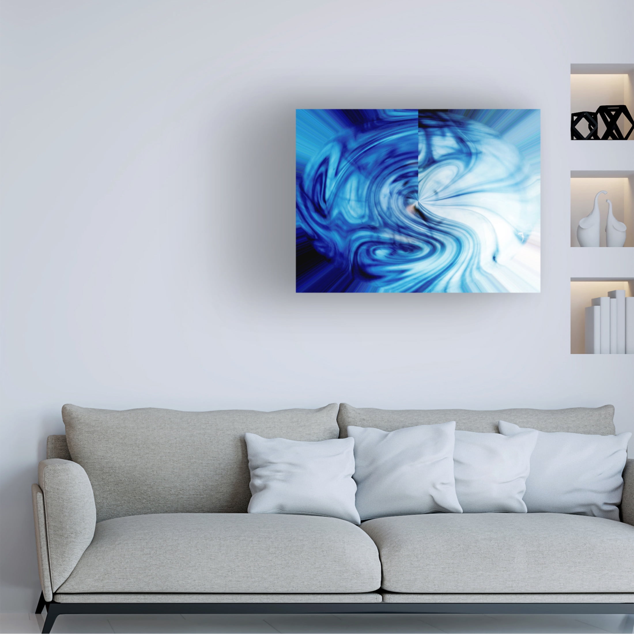 Canvas Wall Art - Clive Branson 'Abstract Swirl' Wall Art for Living Room, Bedroom, or Office Décor by Trademark Fine Art - 32 x 24 Inches