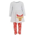 thumbnail image 5 of Unique Baby Girls 3 Piece Christmas Reindeer Legging Set White (10, White), 5 of 5