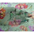 thumbnail image 4 of oneOone Viscose Chiffon Light Mint Green Fabric Texture|Leaves & Floral Artistic Sewing Material Print Fabric By The Yard 42 Inch Wide, 4 of 4