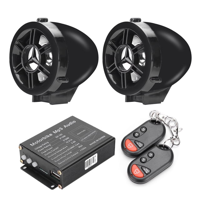 Alarma antirrobo para motocicleta sistema de altavoces compatible con Bluetooth Radio Ehuebsd FM MP3 colores clásicos sistema de sonido duradero Simple