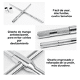 thumbnail image 3 of lave De Cruz Extendida Desmontable Universal 17/19/21/23 Mm Xtellar plateado, 3 of 3
