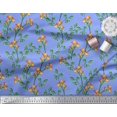 thumbnail image 2 of Soimoi Poly Georgette Fabric Flower & Leaves Watercolor Print Fabric by The Yard 52 Inch Wide, 2 of 3