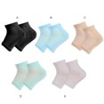 thumbnail image 2 of 1 Set Gel Heel Socks Woolen Toeless Comfortable Open Toe Silicone Beauty Hosiery Spa Experience Adjustable Ankle Kit for Summer Night Mesh Blue, 2 of 7